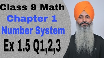 Ex. 1.5 Q1,2,3 | Class 9 Maths Chapter 1 | Number System | inEnglish & punjabi | (CBSE, PSEB)