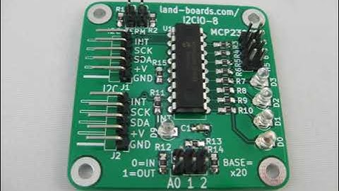 I2CIO-8 (MCP23008) I2C Demo