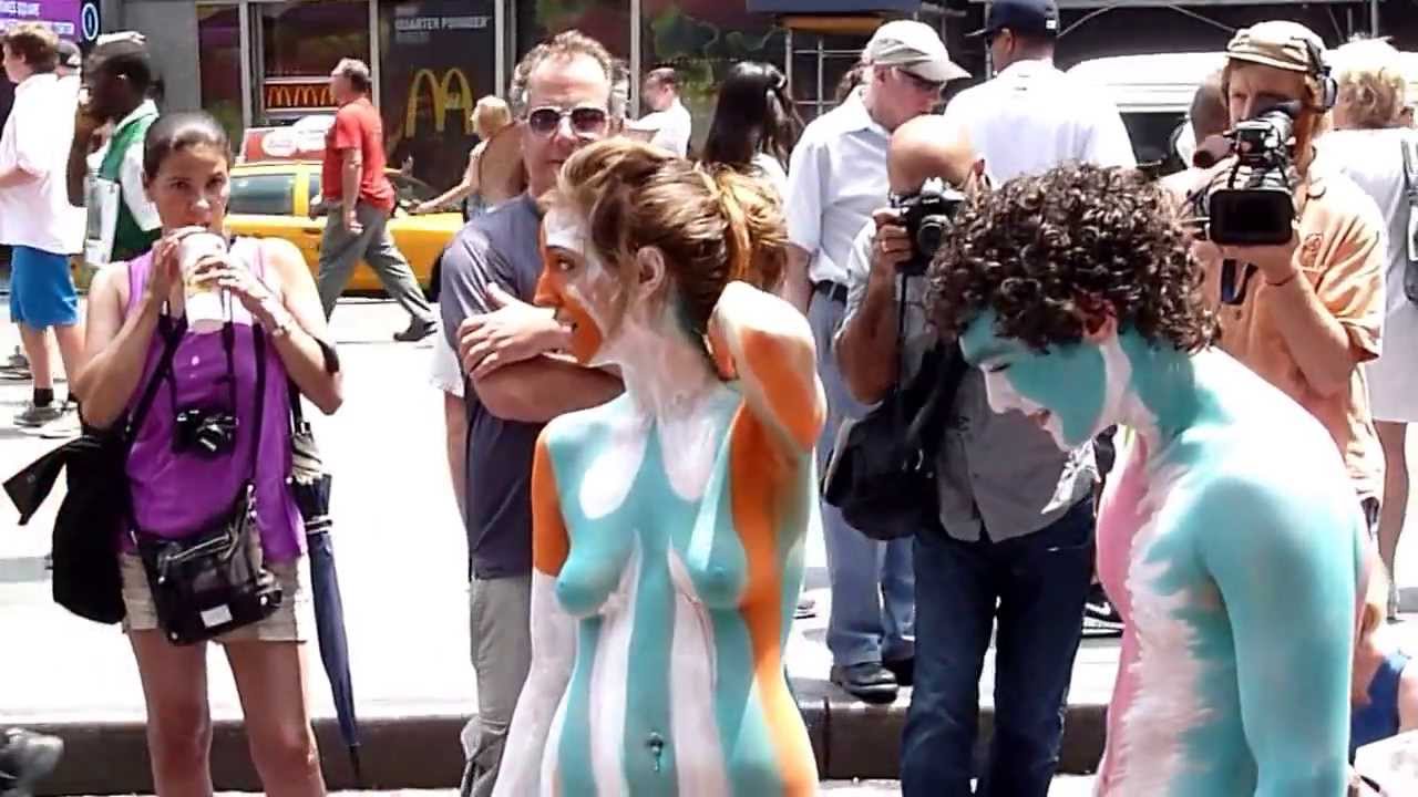 YouTube Editor, Andy Golub, Body Painting, Times Square, Art, artist, paint...