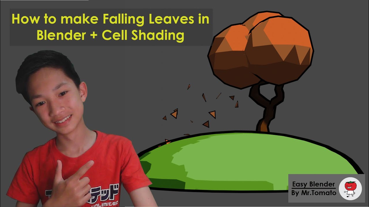 how-to-make-falling-leaves-in-blender-cell-shading-youtube