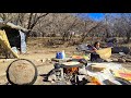 🔥 Nomadic Bread Baking on Fire | Real Life in the Heart of Nature 🍞
