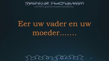 Eer uw vader en uw moeder, opdat....