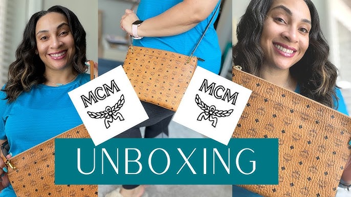 Unboxing MCM Patricia Crossbody bag in powder pink 