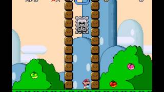 Kaizo Mario World - Kaizo Mario World Lives Glitch (Title Screen) - User video