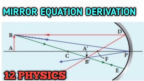 MIRROR EQUATION DERIVATION | 12 PHYSICS | SAMACHEER KALVI.