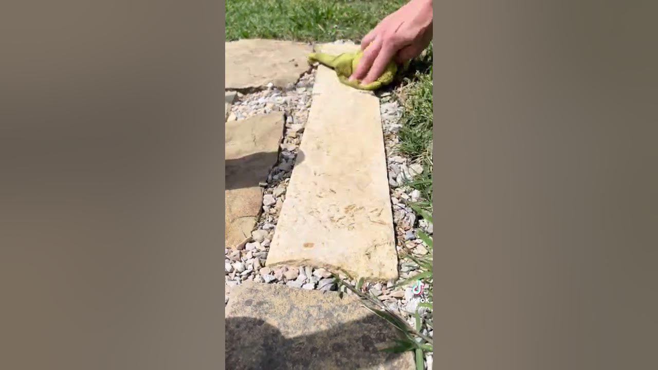 Spray painting landscape rocks to match DIY garden Hacks Life Hacks