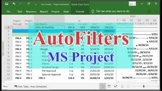Autofilter in Microsoft Project