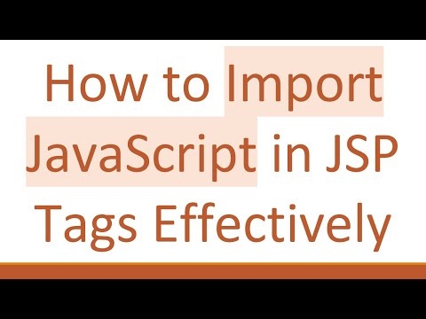 How to Import JavaScript in JSP Tags Effectively