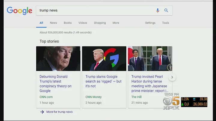 President Trump Accuses Google Of Censorship In Tweets
