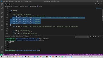 Garbage Values, Uninitialized Variables, Compiling in the Terminal