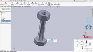 🔴 SolidWorks - 3D Modeling a Bolt and Nut ⚒ | Mecatrónica LATAM