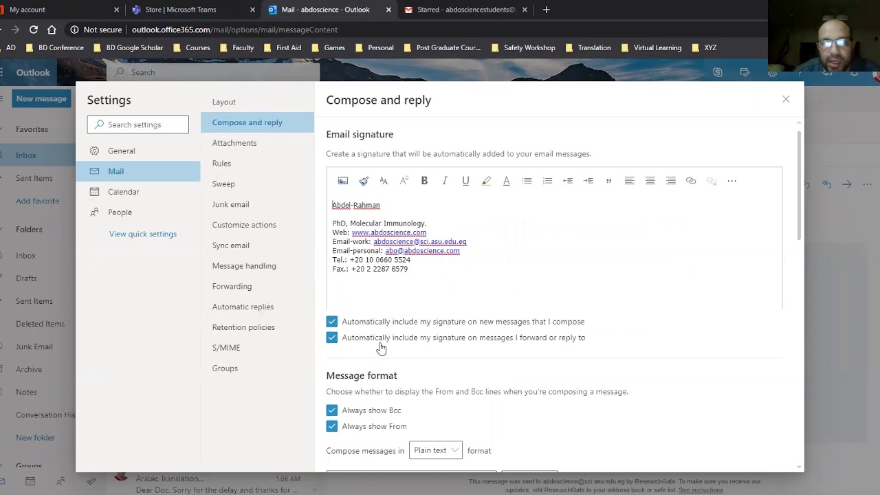 Abdoscience How To Add An Automatic Email Signature At The End Of