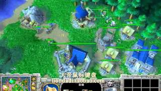 【Q神大帝双排记37期】魔兽争霸2v2 超耐打双圣光小炮流 高清