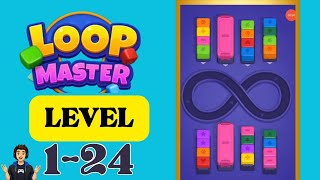 Loop Master Color jam sort Level 1-24 Full Walkthrough Solution
