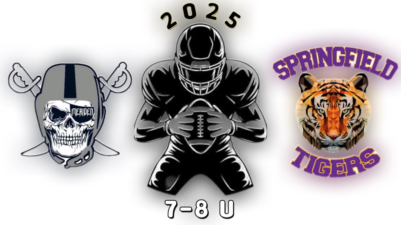 Meriden Raiders 🏈 Springfield Tigers 7-8 U 2025 Highlights “ Rain ending this Game “