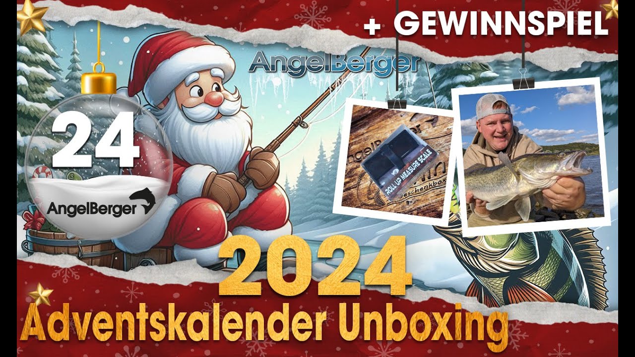 Angeln Adventskalender 2025 - 24 Tage Köder Set Für Fischer Geschenk