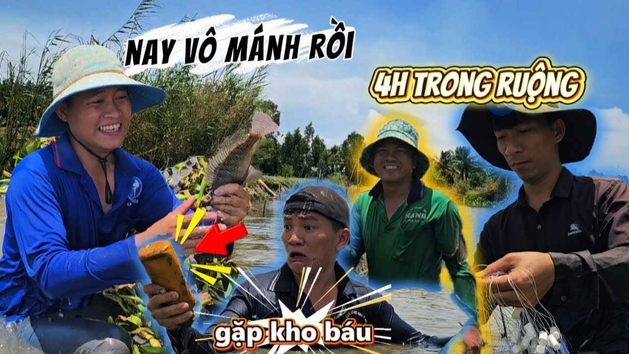 Một ngày mò cá trúng đậm lại bắt được cá trê, nướng tại đồng dân dã mà ngon | HoàiPhong TV