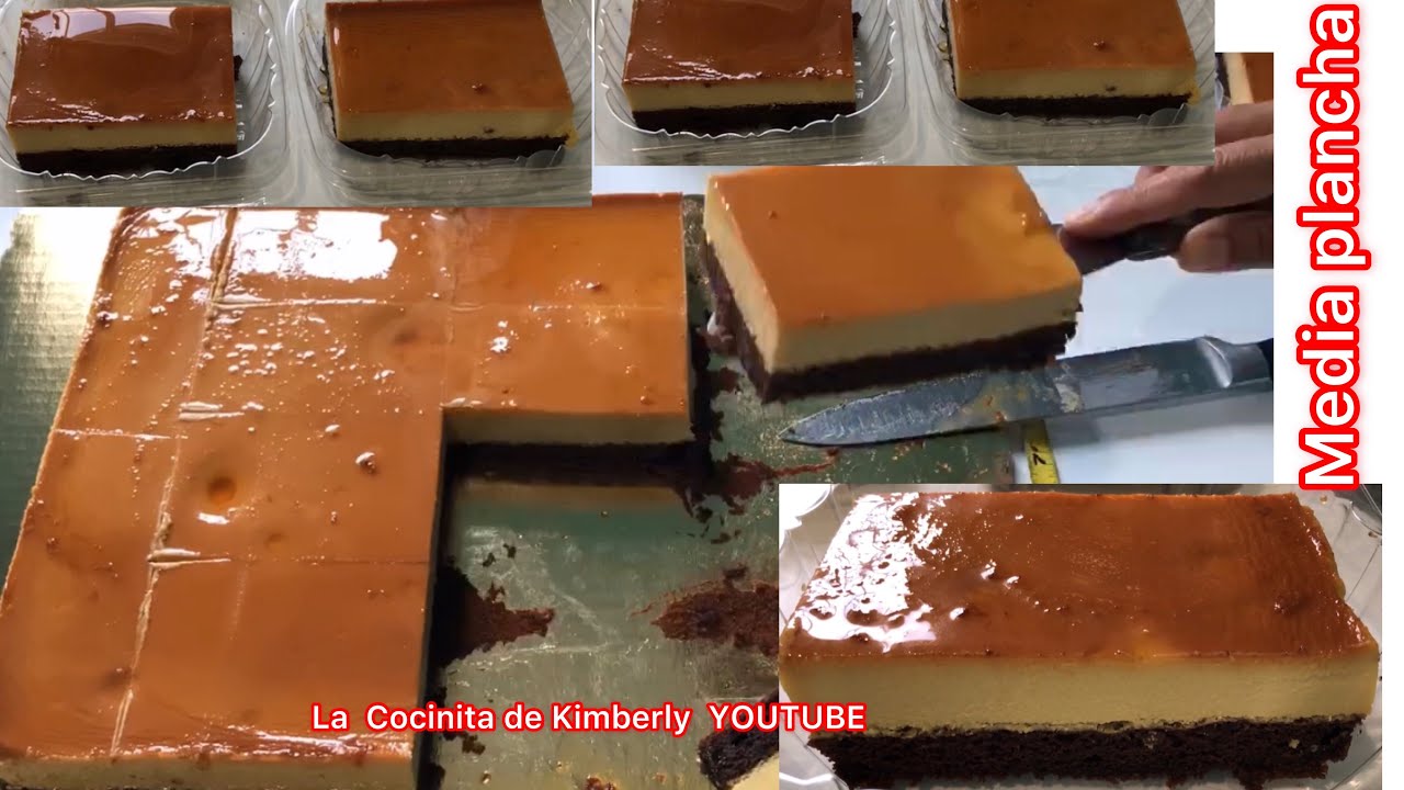 CHOCOFLAN MEDIA 1/2 PLANCHA Para  negocio (individuales)/Relleno de pasteles MEDIDAS EXACTAS