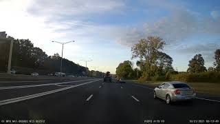 Dashcam Driving Fail: I-91 South in Windsor, CT on October 21, 2021
