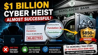 1 Billion Cyber Heist FAILED Because of One Typo 😱 | Bangladesh Bank Heist