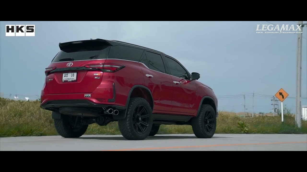 HKS LEGAMAX SIDE MUFFLER TOYOTA NEW FORTUNER CARBON TAIL YouTube