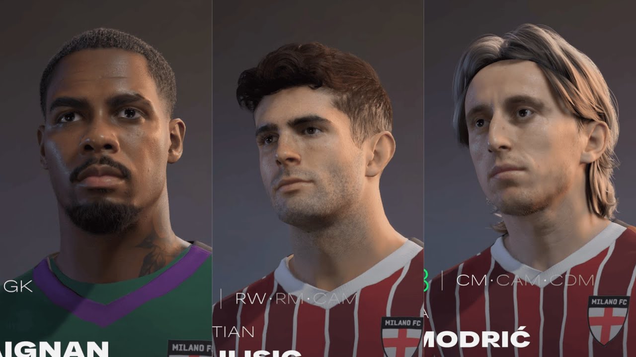 FC 26: AC MILAN PLAYER FACES AND RATINGS