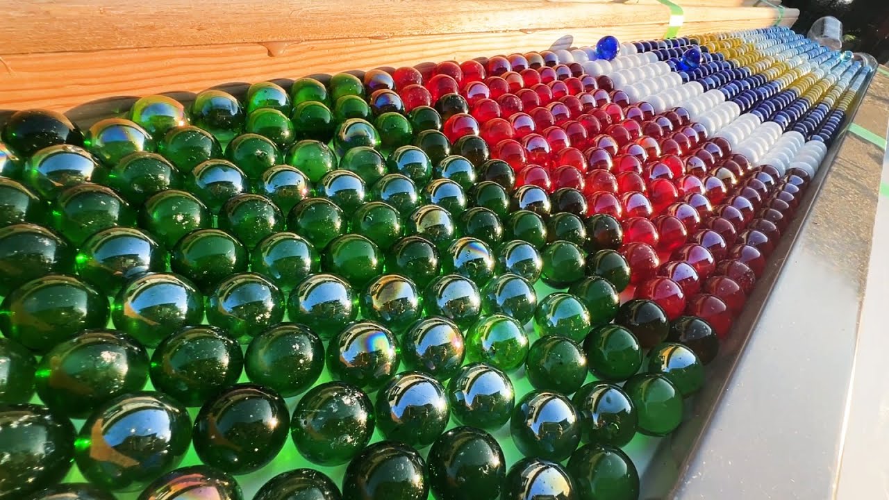 Rainbow-Colored Marble Run ☆ Collect and roll marbles on a handmade wooden ramp
