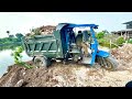 CÔNG NÔNG SIÊU KHOẺ CHỞ CÁT GẠCH | máy múc xúc cát ô tô chở cát | great truck , Excavator