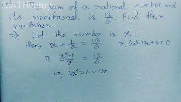 problem with numbers #2 Rational number & its reciprocal