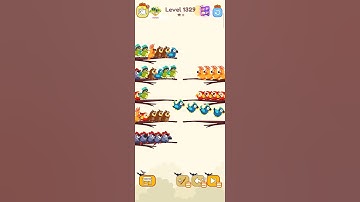Bird sort calar game leval 1329 #games #leveldesign #playgaming #colorgame #gameplay