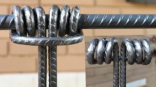 How to make a steel knot by Bending Rebar - Prusik Knot - Without HEATING - Metalworking Project