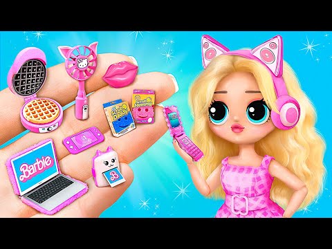 Miniature Gadgets for Barbie / 30 Ideas for LOL OMG Doll