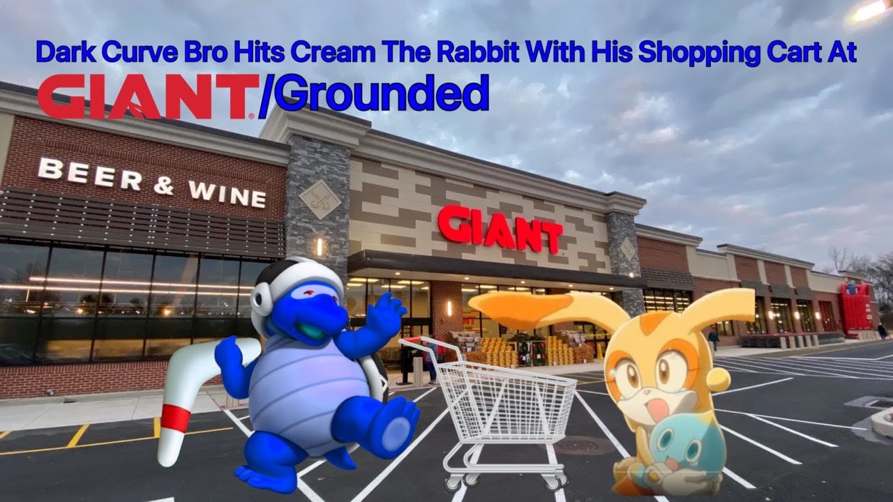 Dark Curve Bro Hits Cream The Rabbit with His Shopping Cart At Giant ...