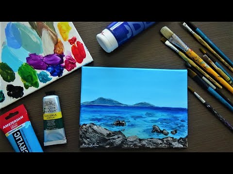 Video: Kako Slikati Morsko Pokrajino Z Barvami
