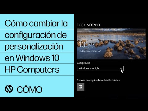 Cómo cambiar la configuración de personalización en Windows 10 | HP Computers | HP Support