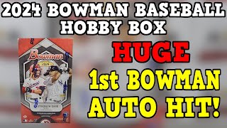INSANE 1st Bowman AUTO HIT! 2024 Bowman Baseball Hobby Box Opening and Review - Watch Till The END!