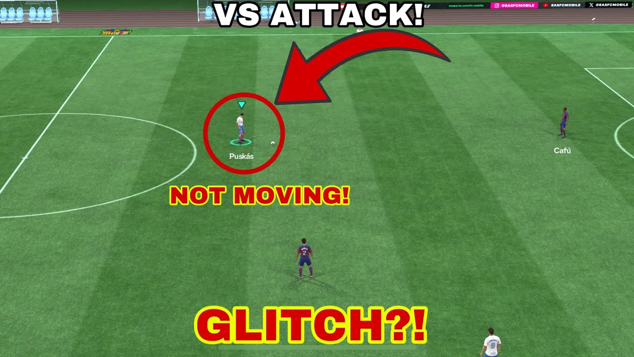 NEW GLITCH IN FC MOBILE! PLAYER FROZEN AND NOT MOVING IN VS ATTACK ...