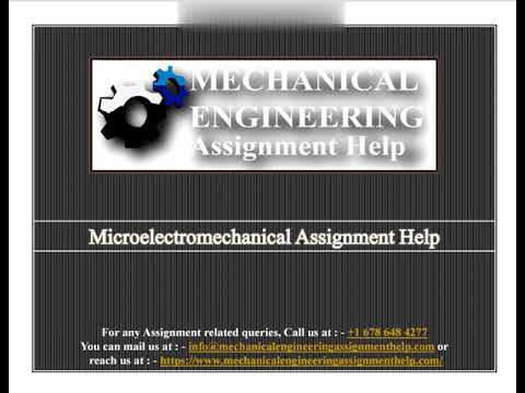 Microelectromechanical Assignment Help