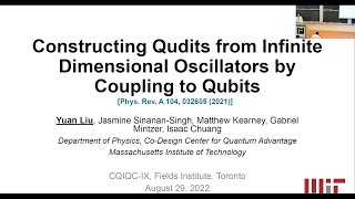 Constructing Qudits from Infinite Dimensional Oscillators by Coupling to Qubits