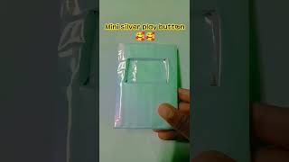 mini silver play button with Cardboard 🥰🥰#diy #craft