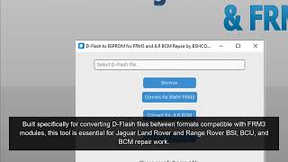 JLR Range rover/ FRM 3 – BSI BCU BCM REPAIR/CONVERSION TOOL | Obd2Technology
