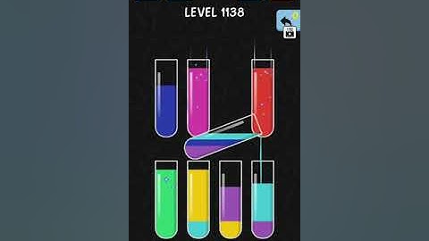 solve and solution water color sort game level 1138
