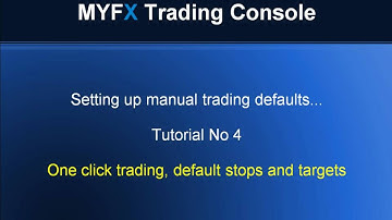 MYFX Trading Console Tutorial No 4 of 12