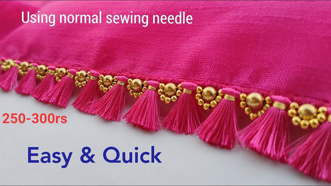 Latest Kuchu using normal sewing needle||Design #187 | ಸೀರೆ ...