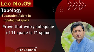 Prove that every subspace of T1 space is T1 space