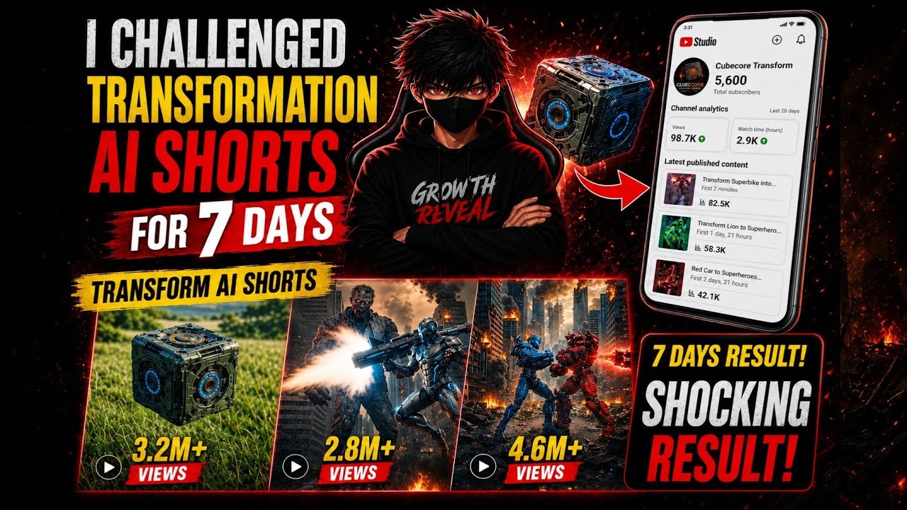 ７days AI I Tried AI Shorts for 7 Days🚀|New Channel Shocking Results