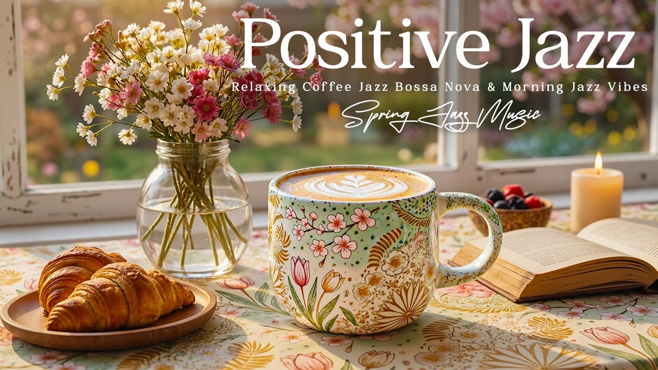 [ Positive Spring Jazz ] ☕🌸 Relaxing Coffee Jazz Bossa Nova & Morning Jazz Vibes for Good Your Mood