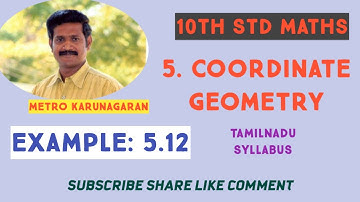 10 Std Maths Example 5.12 Show that (-2,5),(6,-1), (2,2) are collinear