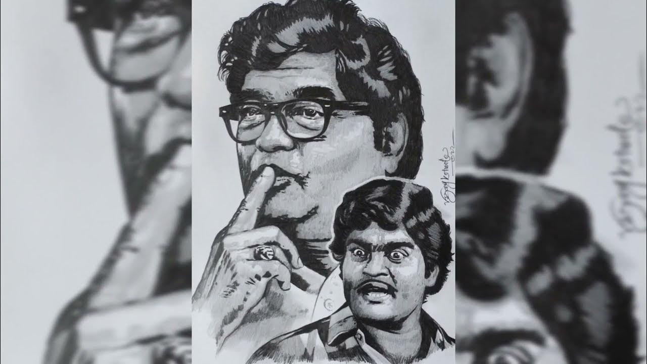 Ashok Saraf Pencil Drawing अशोक सराफ YouTube