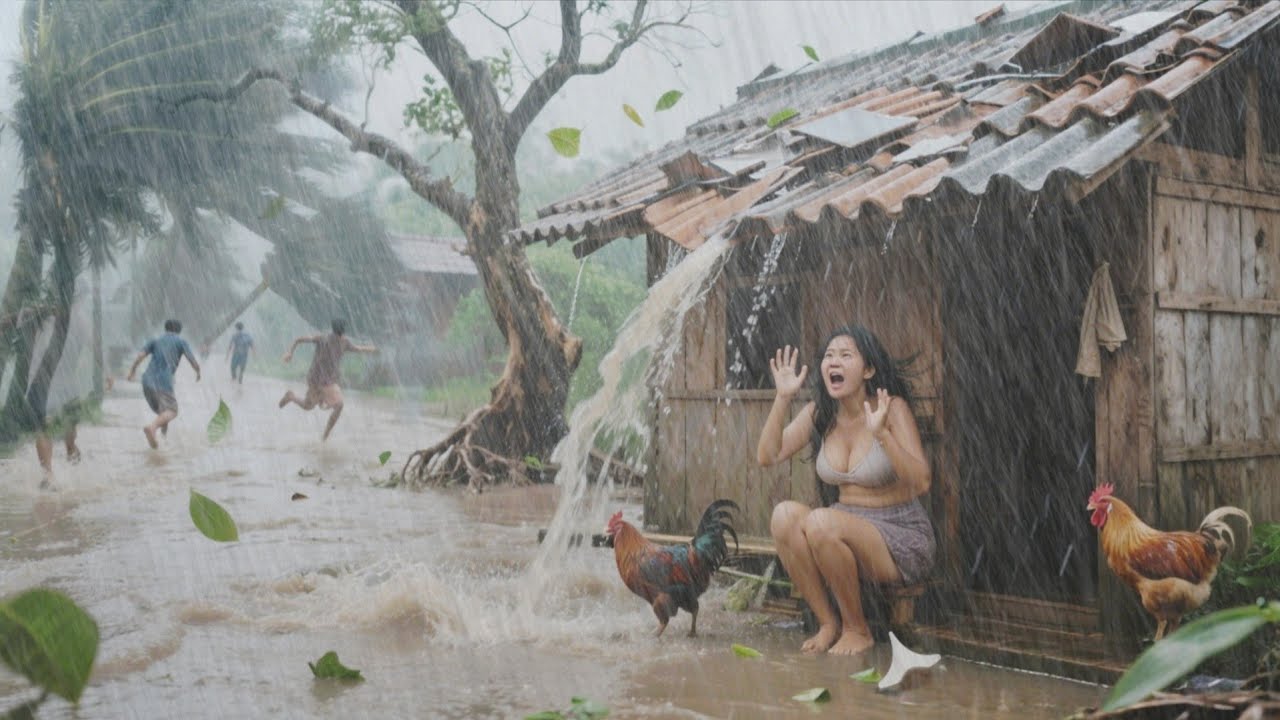 WATCH THIS! STRONG WINDS AND HEAVY RAIN STRIKE A STUNNING VILLAGE - YouTube